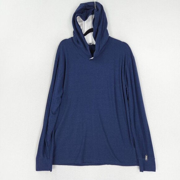 Two Blind Brothers Sweater Mens Extra Large Navy Blue Pullover Hoodie Casual
